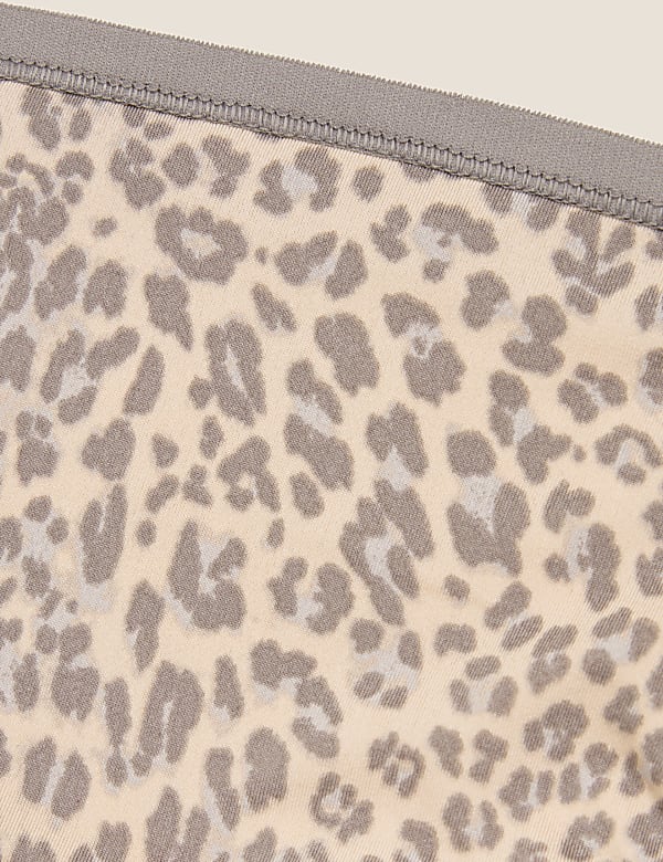 5pk No VPL Animal Print High Leg Knickers