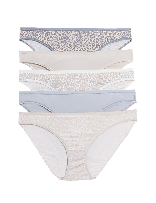 5pk No VPL Animal Print High Leg Knickers