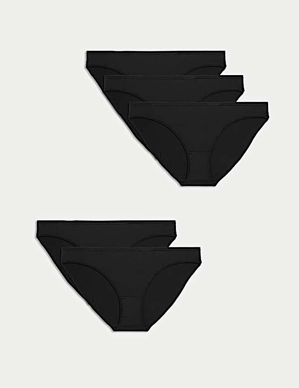5pk No VPL Microfibre Bikini Knickers - HU