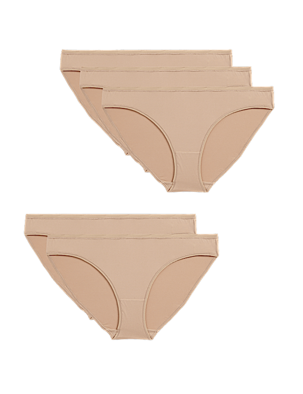 5pk Microfibre Low Rise Bikini Knickers