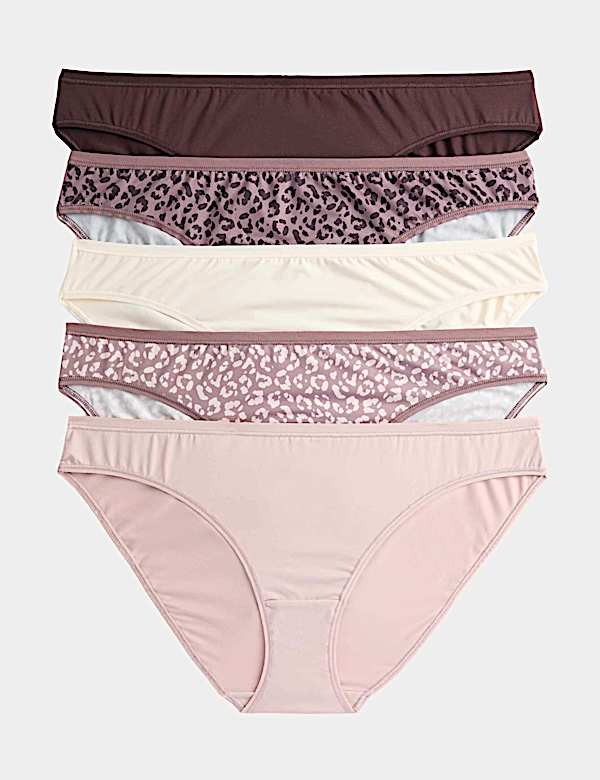 5pk Microfibre Low Rise Bikini Knickers