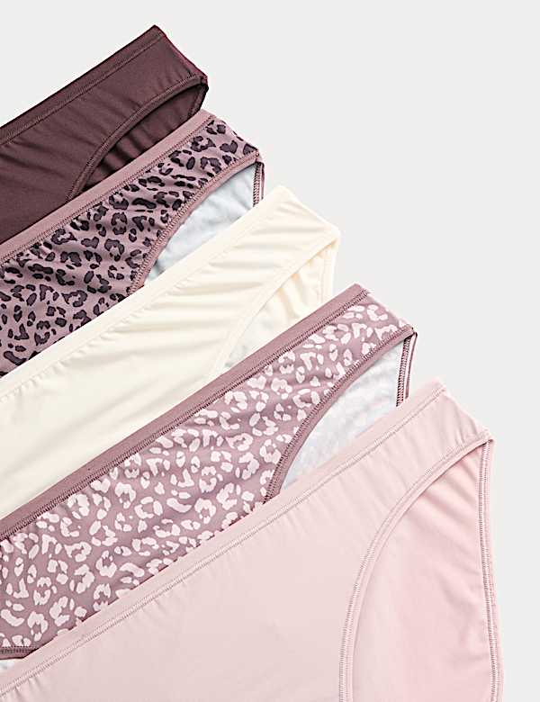 5pk Microfibre Low Rise Bikini Knickers