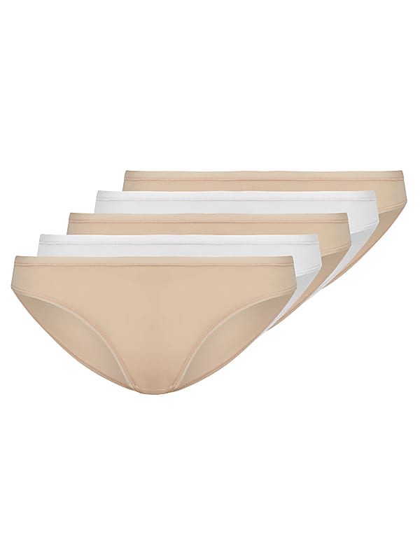 5pk Microfibre Low Rise Bikini Knickers