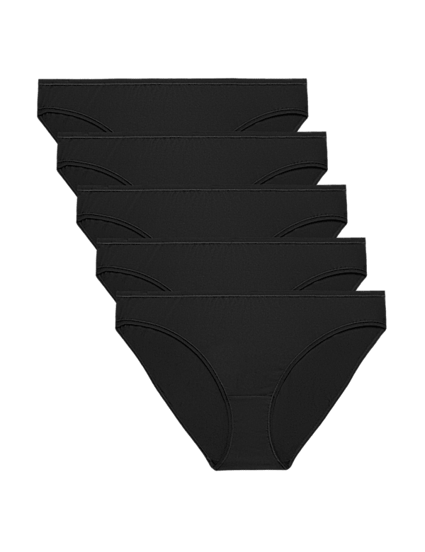 5pk Microfibre Low Rise Bikini Knickers