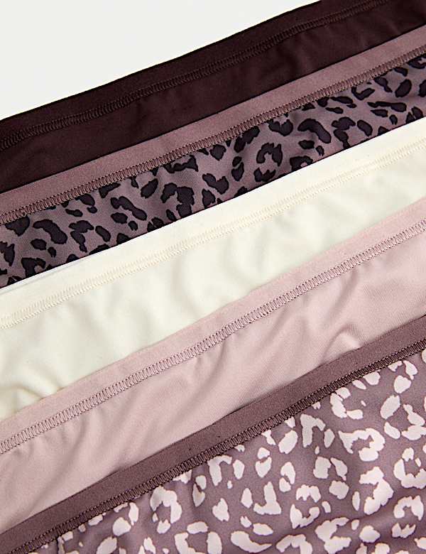 5pk Microfibre Brazilian Knickers