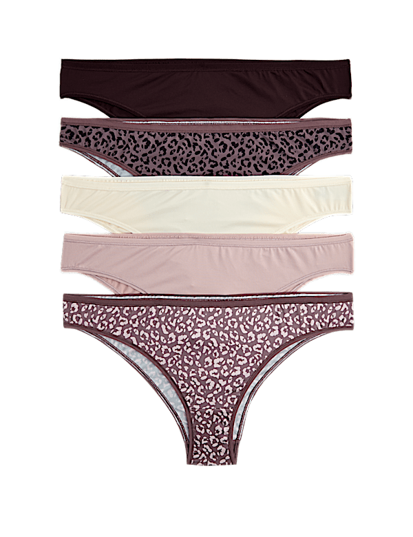 5pk Microfibre Brazilian Knickers