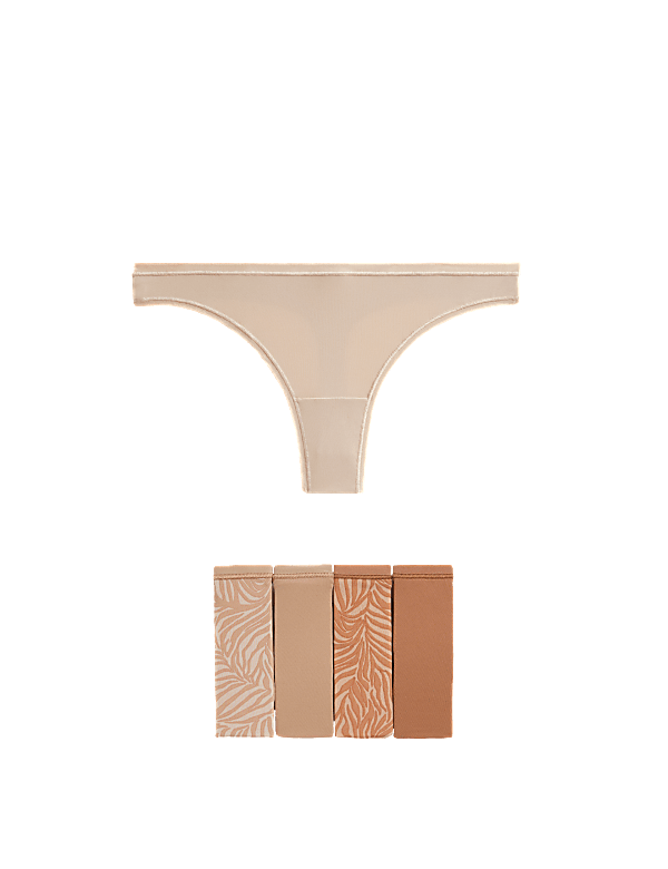 5pk No VPL Microfibre Thongs