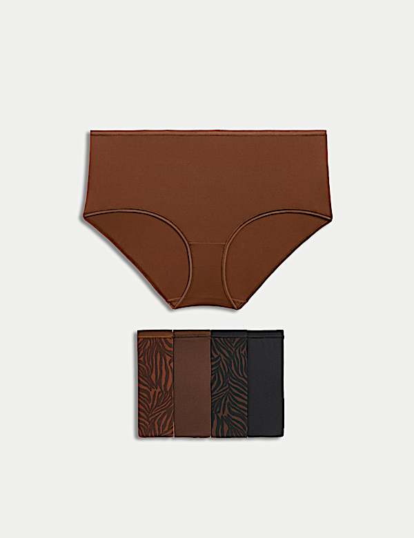 5pk Microfibre High Rise Knicker Shorts