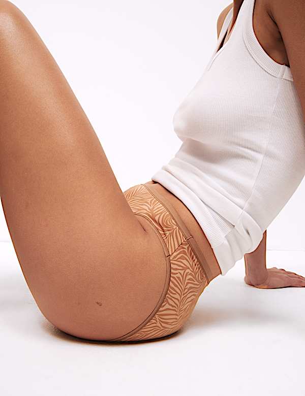 5pk Microfibre High Leg Knickers