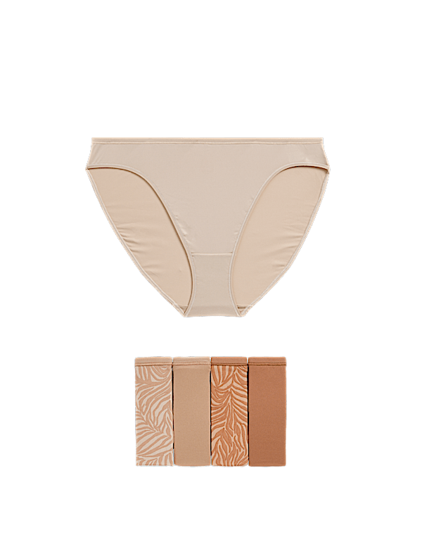 5pk Microfibre High Leg Knickers