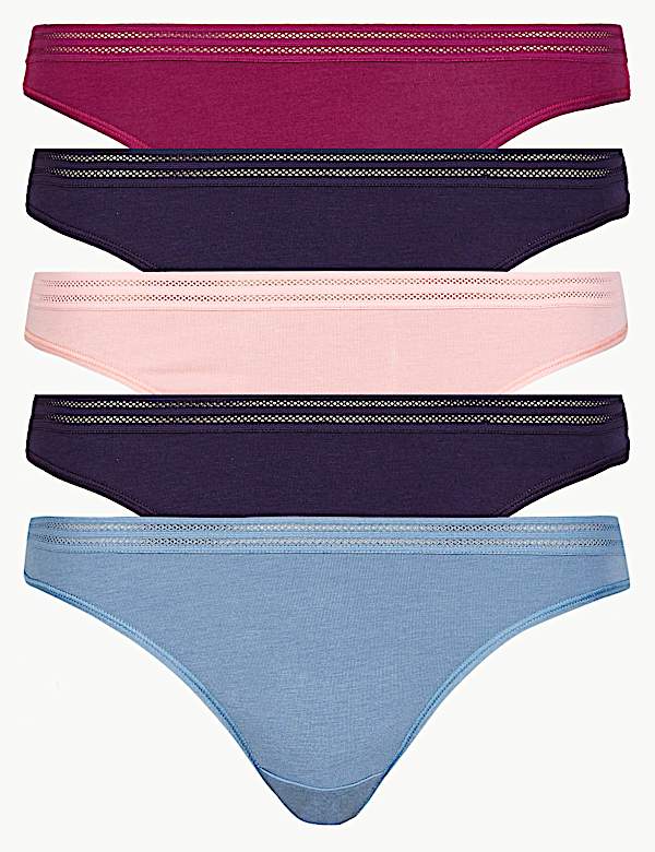 5 Pack No VPL Thongs