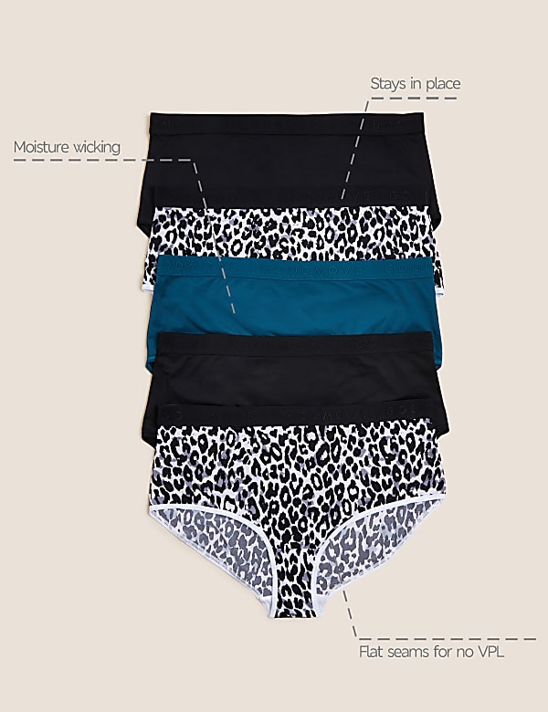 Buy 5pk No-VPL Microfibre High Rise Shorts at Marks & Spencer
