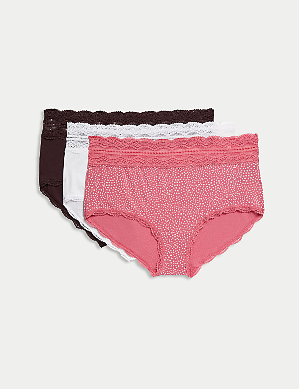 3pk Cotton Rich High Rise Shorts