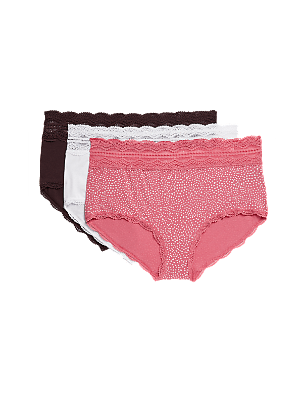 3pk Cotton Rich High Rise Shorts