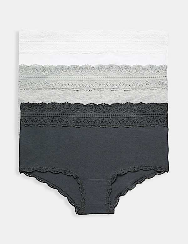 3pk Cotton Rich High Rise Shorts