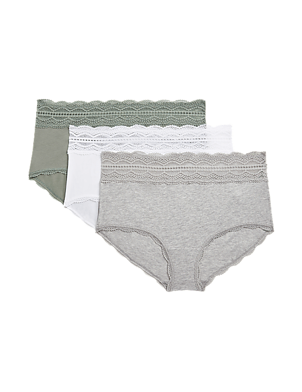 3pk Cotton Rich High Rise Shorts