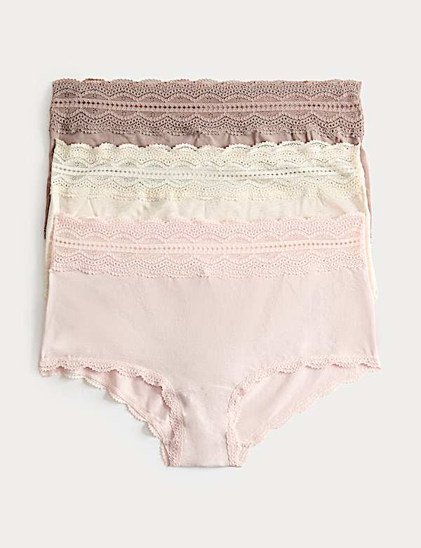3pk Cotton Rich High Rise Shorts