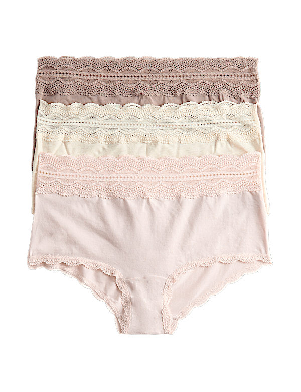 3pk Cotton Rich High Rise Shorts