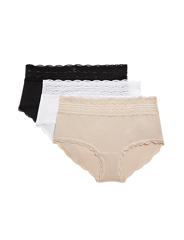 3pk Cotton Rich High Rise Shorts