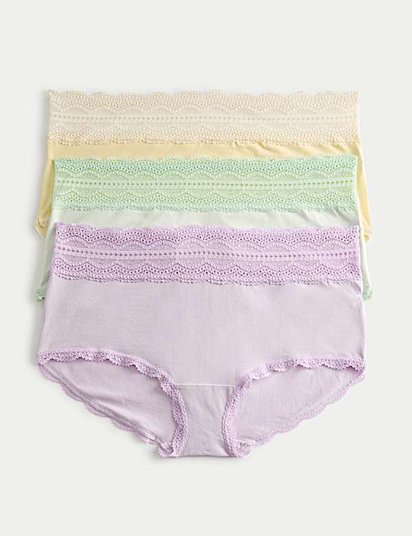 3pk Cotton Rich High Rise Shorts