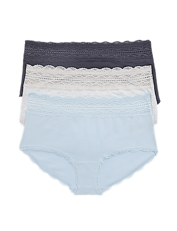 3pk Cotton Rich High Rise Shorts