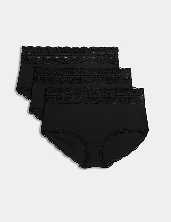 3pk Cotton Rich High Rise Shorts - EE