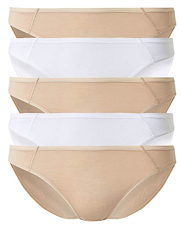 5pk Cotton Modal Bikini Knickers