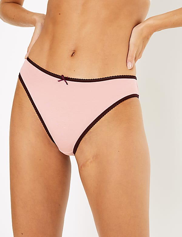 5 Pack Animal Print High Leg Knickers