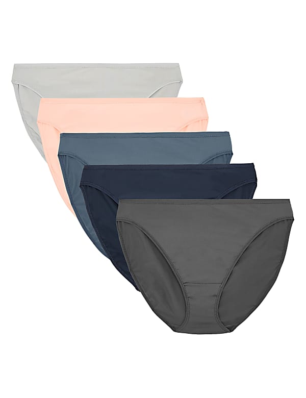 Buy 5pk No VPL Microfibre High Leg Knickers at Marks & Spencer