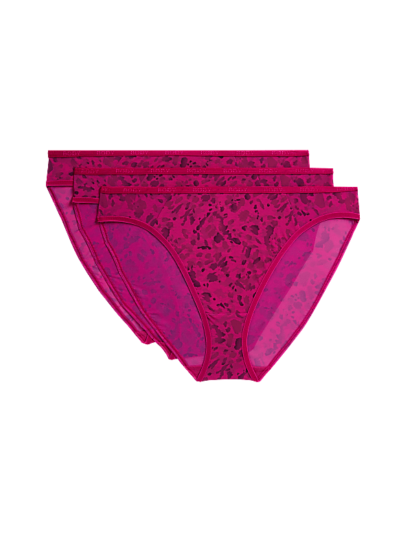 3pk Flexifit™ Sheer High Leg Knickers