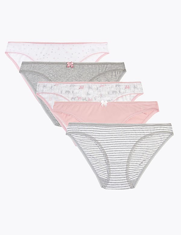 5 Pack Polar Bear Design Bikini Knickers