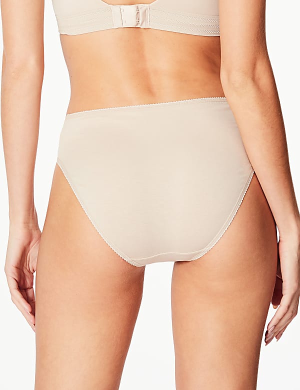5pk Cotton Lycra® High Leg Knickers