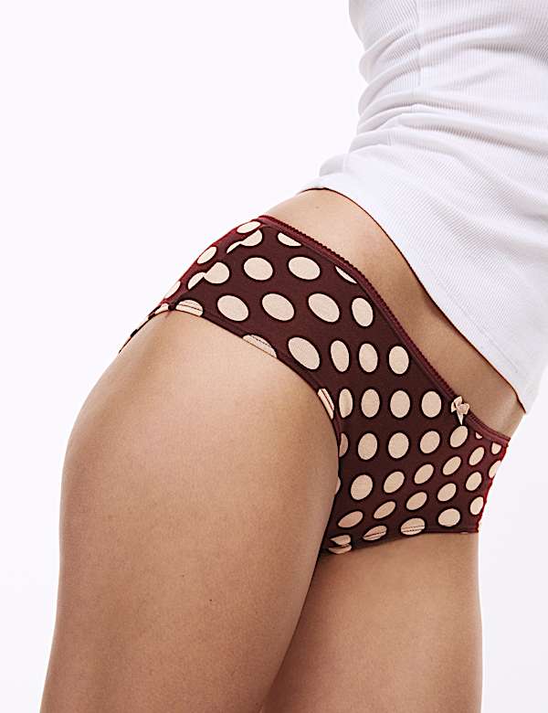 5pk Cotton Lycra&reg; Daisy Print Low Rise Shorts - JP