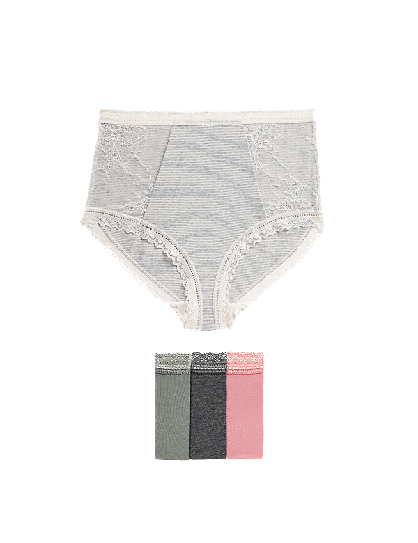 4pk Modal & Lace Full Briefs
