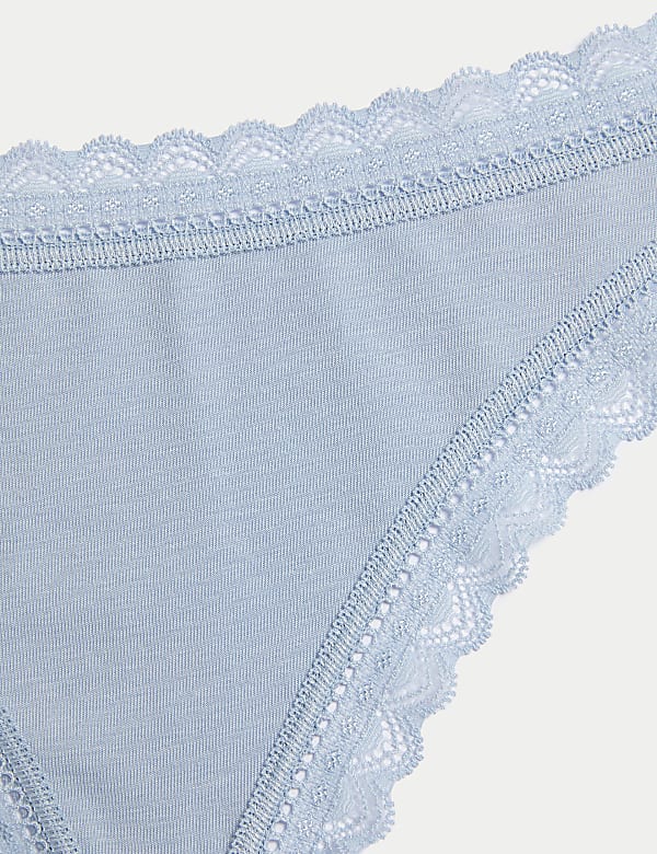 4pk Modal & Lace Thongs