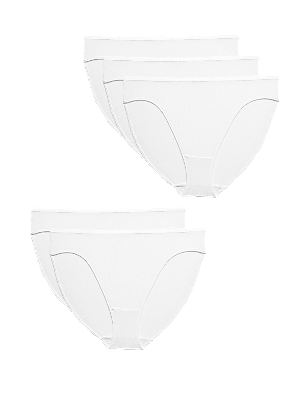 5pk No VPL Cotton Modal High Leg Knickers