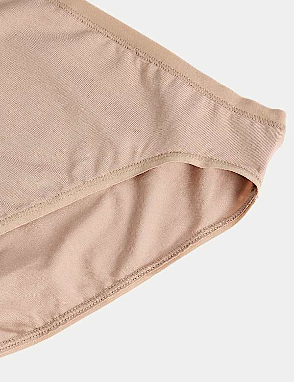 5pk Cotton Modal High Waisted High Leg Knickers