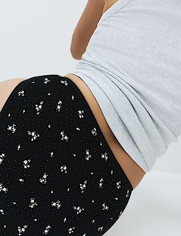 5pk Cotton Modal High Waisted High Leg Knickers - CZ