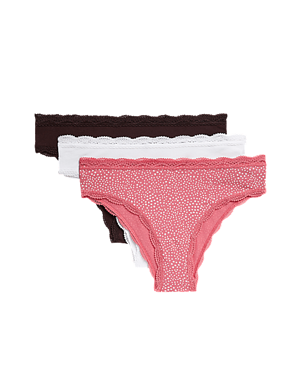 3pk Cotton Rich Brazilian Knickers