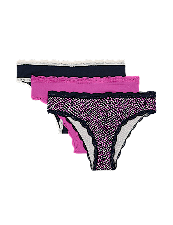 3pk Cotton Rich Brazilian Knickers