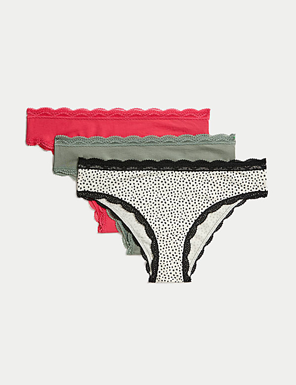 3pk Cotton Rich Brazilian Knickers