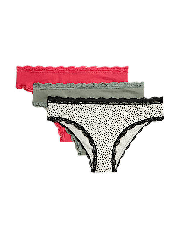 3pk Cotton Rich Brazilian Knickers