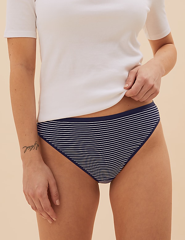5pk No VPL Cotton Modal High Leg Knicker