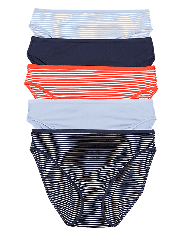 5pk No VPL Cotton Modal High Leg Knicker