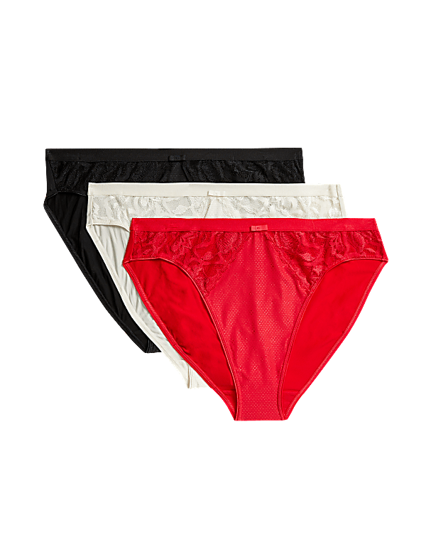 3pk Wildblooms High Leg Knickers