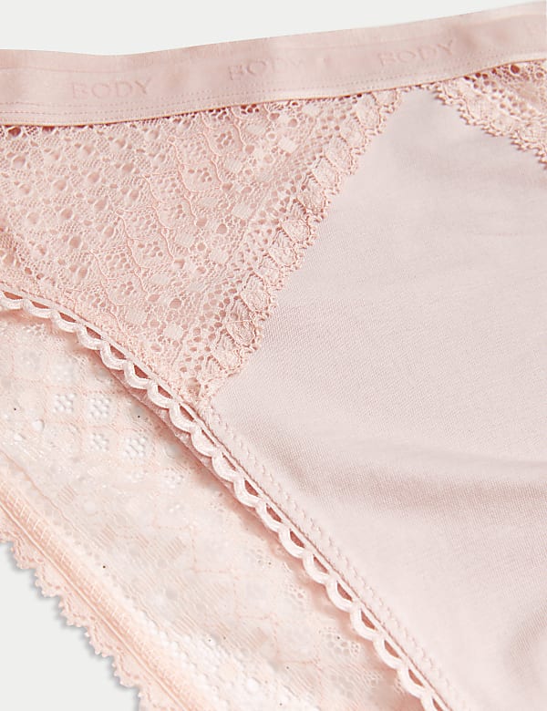 3pk Cotton High Waisted High Leg Knickers