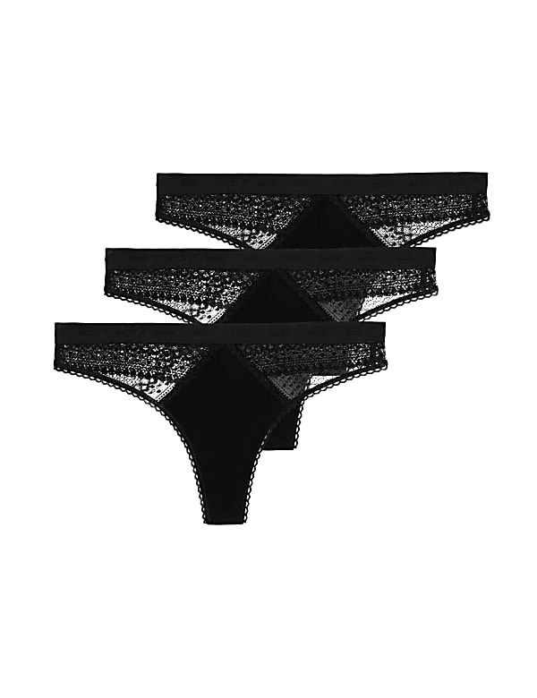 3pk Cotton with Cool Comfort™ Thongs
