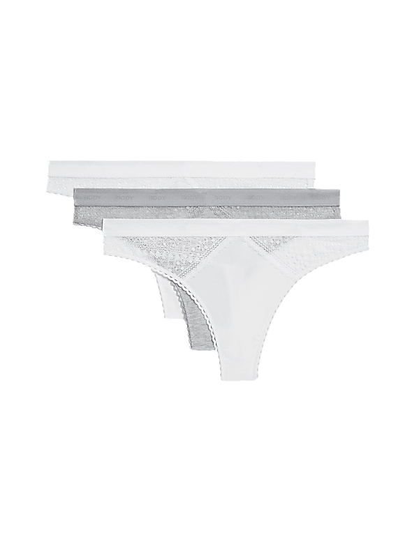3pk Cotton with Cool Comfort™ Thongs