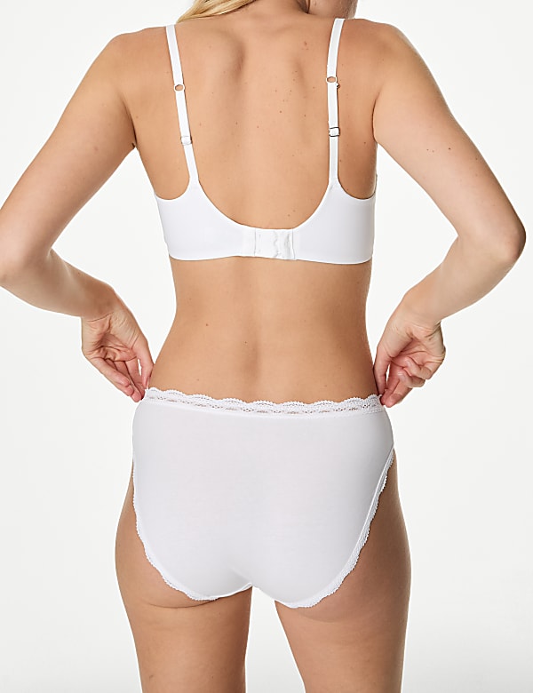 3pk Cotton Rich High Leg Knickers