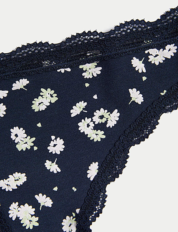 3pk Cotton Rich Printed Bikini Knickers